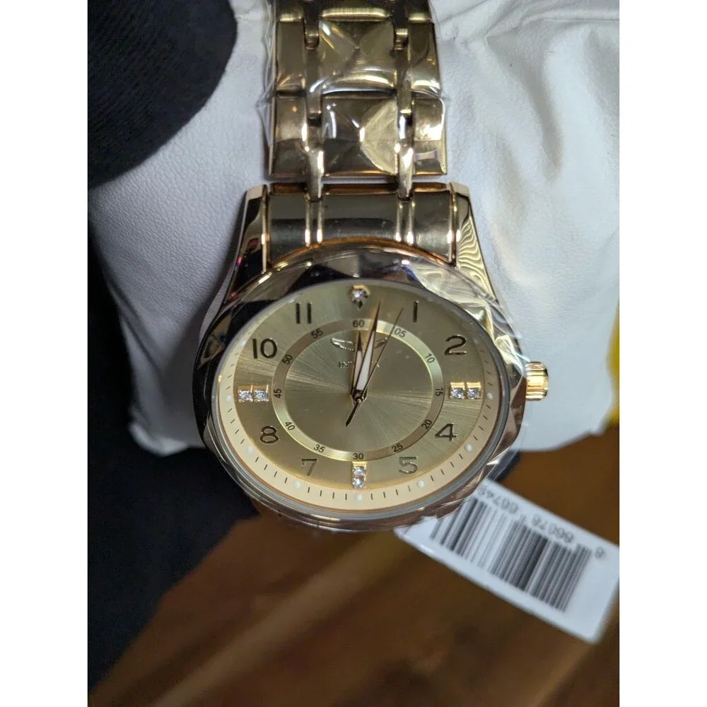 Invicta Men's Watch Specialty Quartz Crystal Gold Tone STAINLESS STEEL NEW
